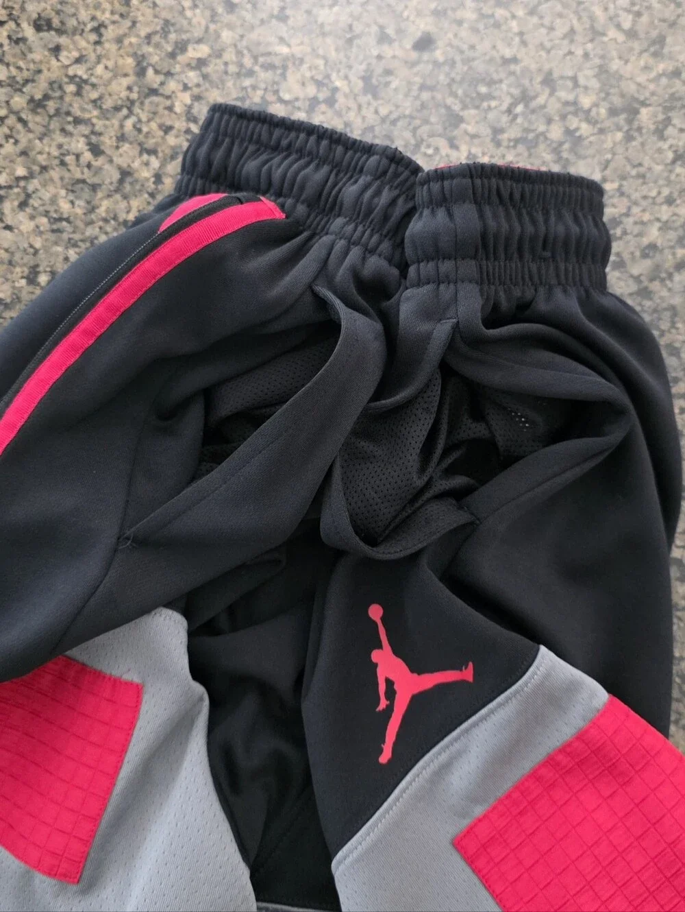 Nike Jordan Dri Fit Air Statement Shorts Men Black/Gray/Red CZ4766-010 Sz Large